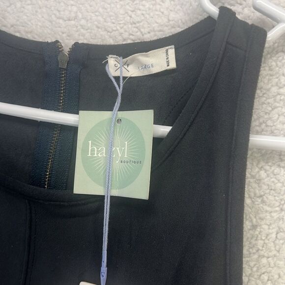 Gentle Fawn Collection Structured Navy Suede Tank Top NWT size Large - Picture 2 of 10